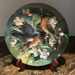 2/$40 Encyclopedia Britannica Decorative Plate 'The Blue Bird'